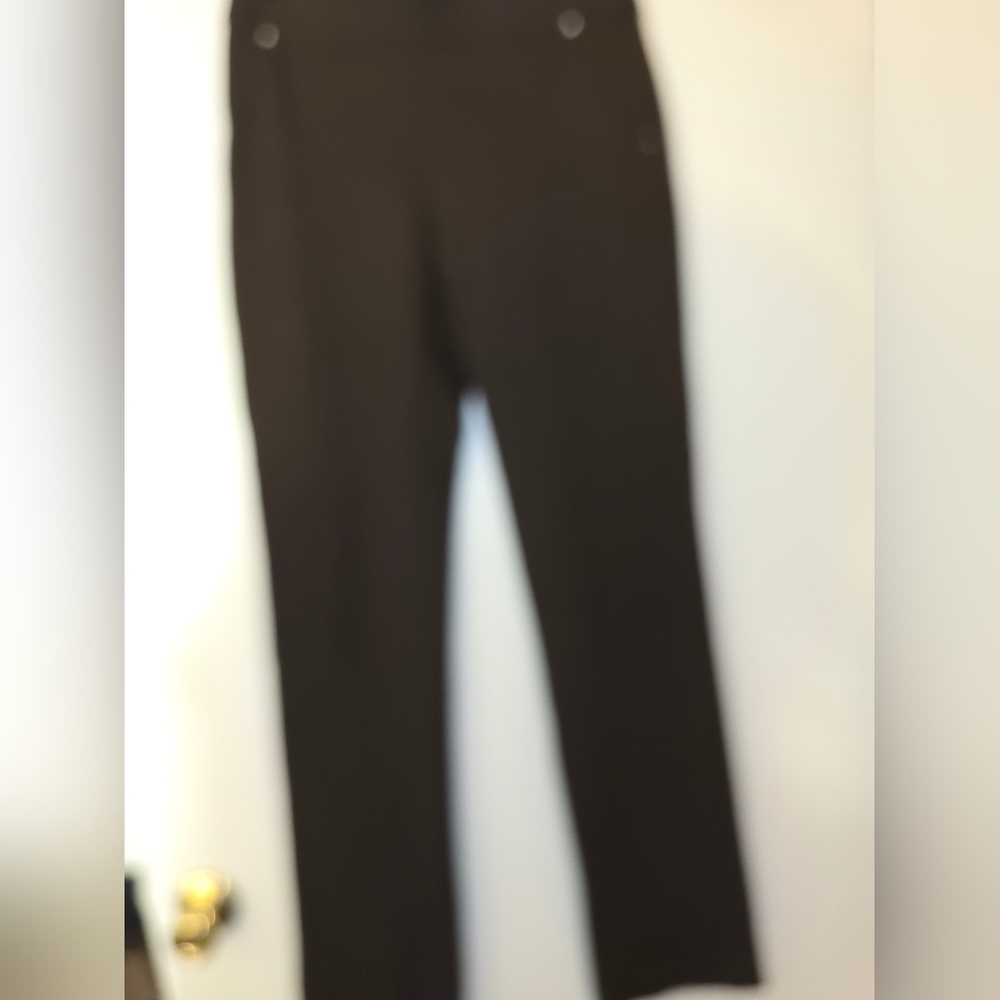 INC International Concepts Dark Brown Straight Leg Ponte Pants 6 EUC